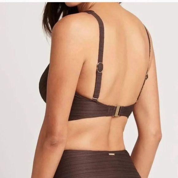 Sea Level Swim Casablanca Cross Fit MultiFit Bra Top Espresso Size US 8 - Picture 3 of 6